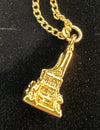 Coronation Chair Pendant Necklace side view