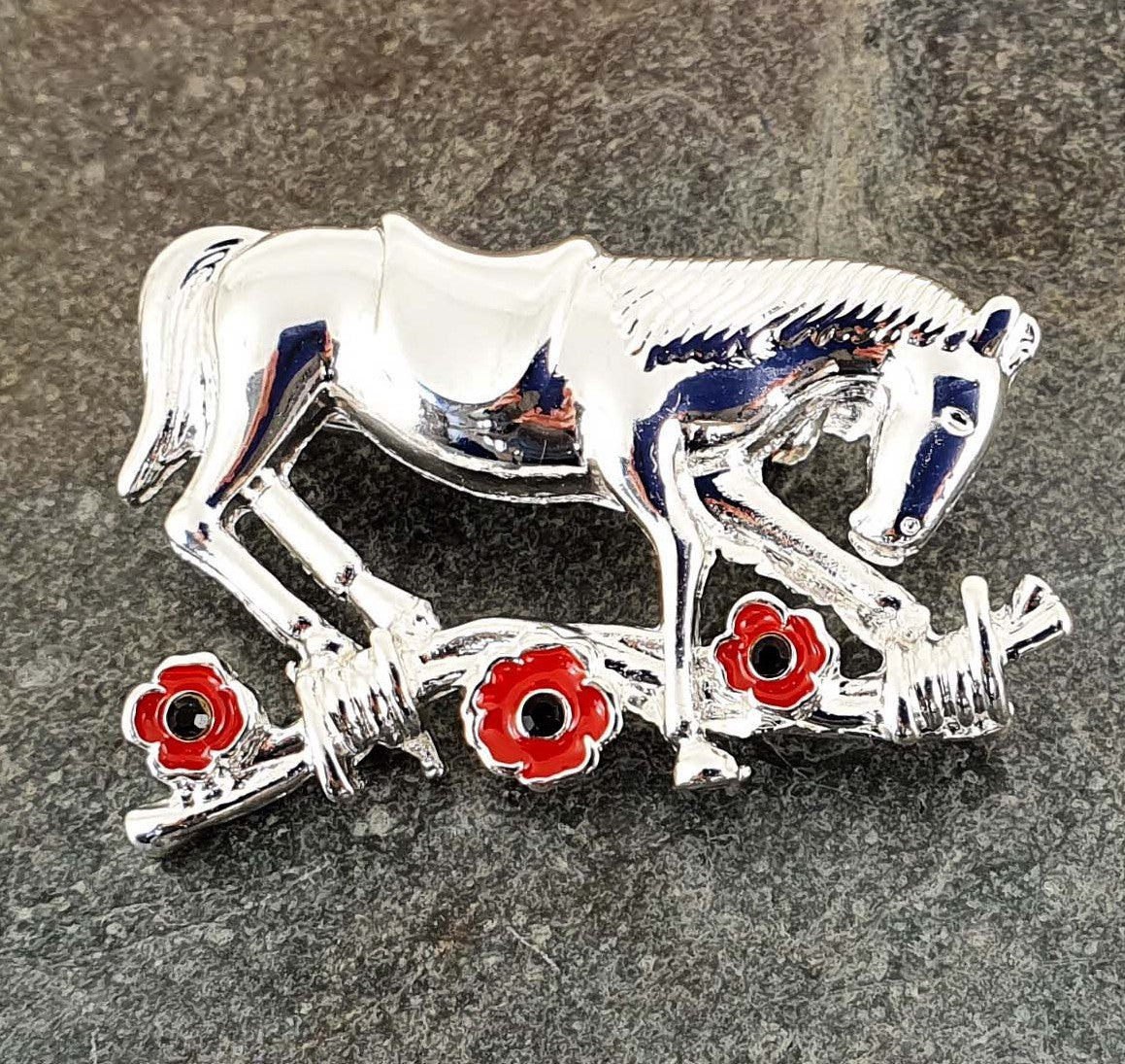 war horse shaped brooch