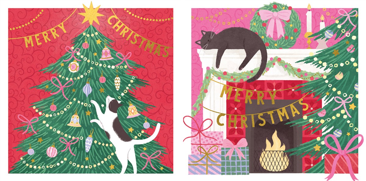 'Under The Tree' Christmas Card Wallet Pack (WAX127)
