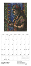 Sample page for September showing illustration and month grid