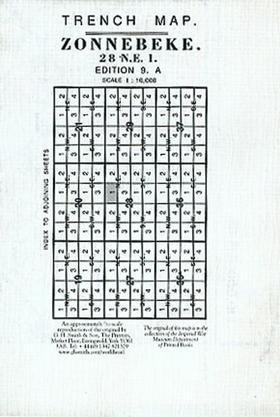 Cover of Zonnebeke Trench Map