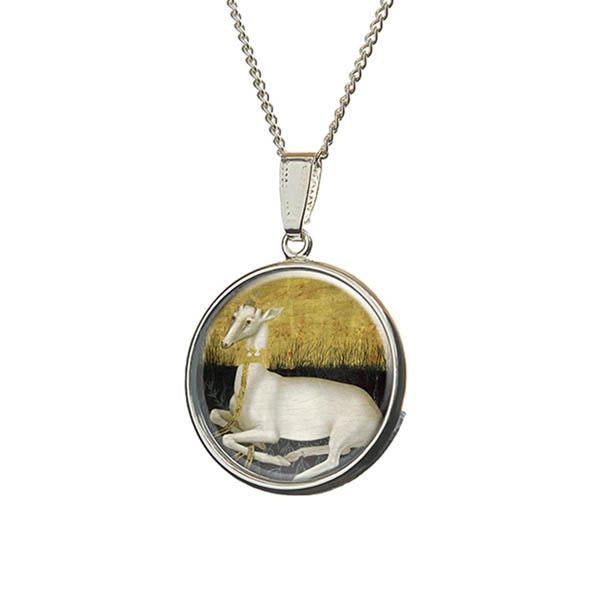 Medieval White Hart Necklace