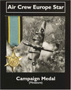 Air Crew Europe Star miniature medal on dispay card
