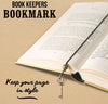 Victorian Initial Letter Bookmark laying on open book