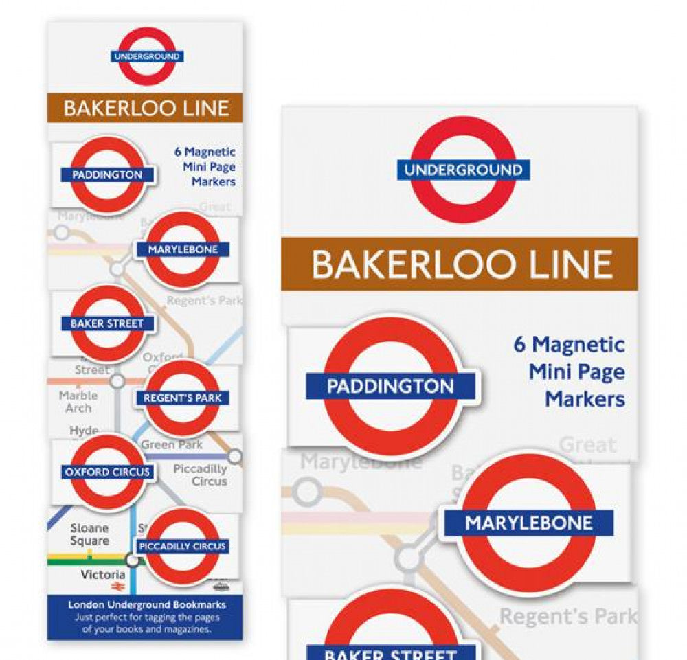 Bakerloo Line Souvenir Magnetic Page Markers