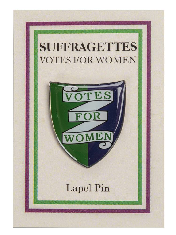 Suffragettes Enamel Shield Lapel Pin