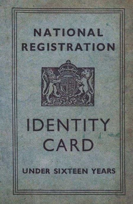 World War II National Registration Identity Card Replica