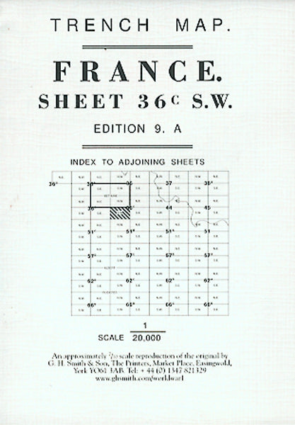 Cover of France Sheet 36C Trench Map