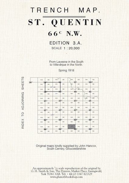 Cover of St Quentin Trench Map