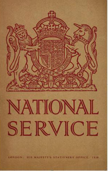 National Service 1939 Replica Booklet