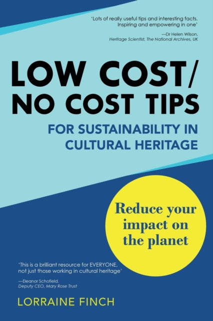 Jacket for Low Cost No Cost Tips for Sustainability in Cultural Heritage