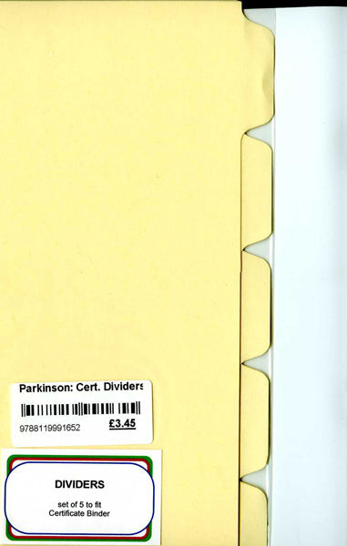 5 Certificate Binder Dividers