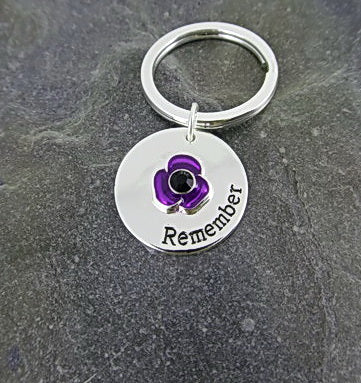 Purple Poppy Remembrance Key Ring - The National Archives Shop