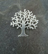 Matt silver Family Tree Brooch