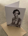 &#39;Agatha Christie Portrait&#39; Greetings Card