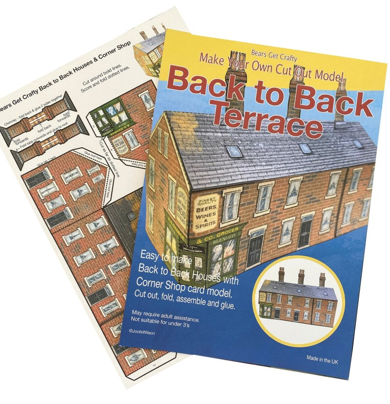 Make Your Own Cut Out Model: Back to Back Terrace Houses & Shop Kit