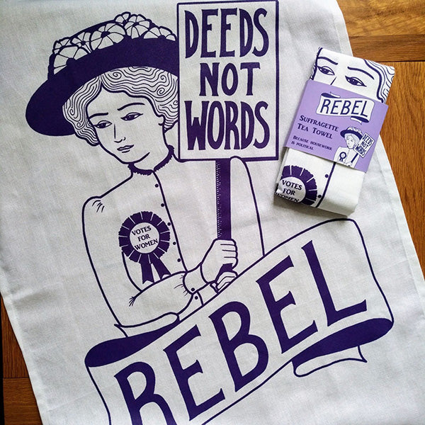 Suffragette Rebel Tea Towel - The National Archives Shop