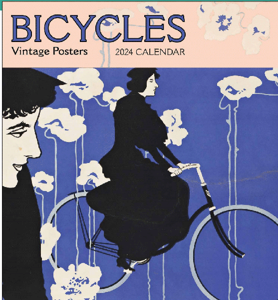 Front Cover of Vintage Bicycle Posters Calendar 2024