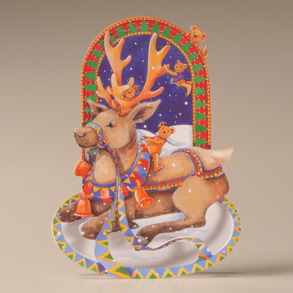 Reindeer 3D Christmas Rocker Card