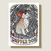 &#39;Dapper Dog&#39; Greetings Card