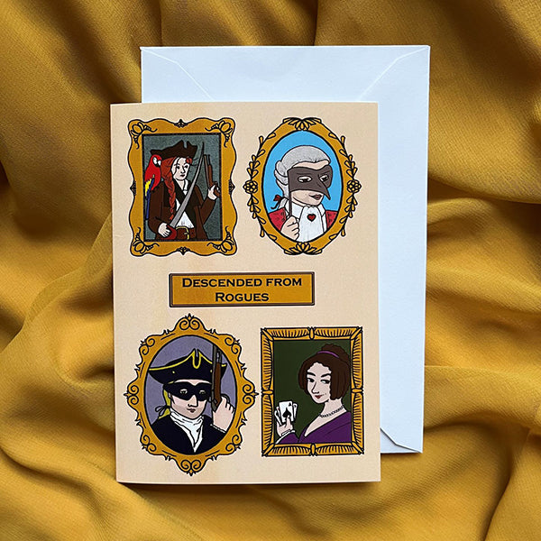 'Descended from Rogues' Greetings Card