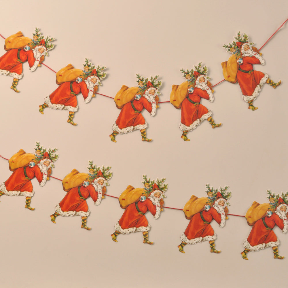 Father Christmas Traditional Die-cut Christmas Garland