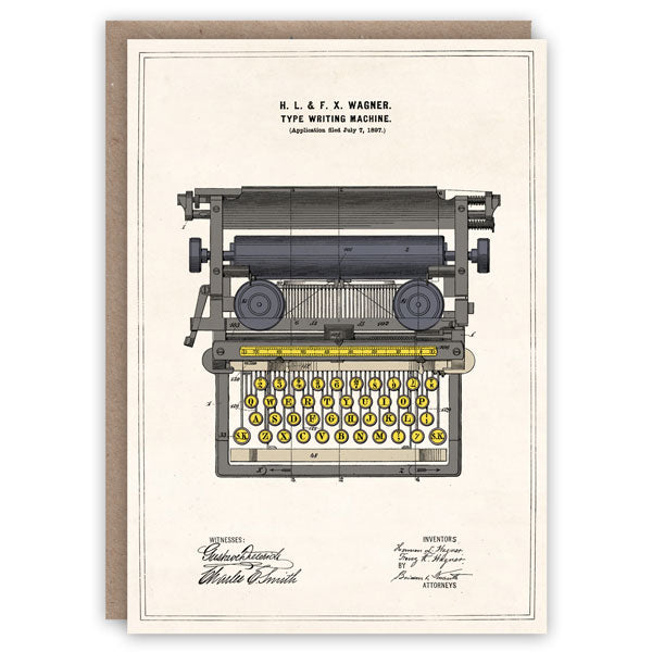 'Typewriter' Greetings Card