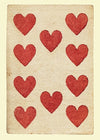 &#39;Ten of Hearts&#39; Greetings Card Front