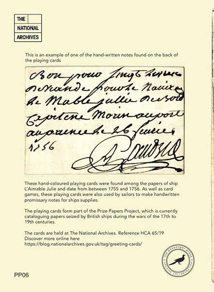 &#39;Jack of Hearts&#39; Greetings Card Back