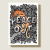 &#39;Peace Out&#39; Greetings Card