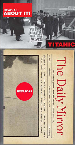 Sinking of Titanic Replica Newspaper