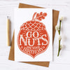 &#39;Acorn Go Nuts&#39; Birthday Greetings Card Front