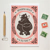 &#39;Bear Hugs&#39; Greetings Card Front