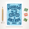 &#39;Bike Ride&#39; Greetings Card Front