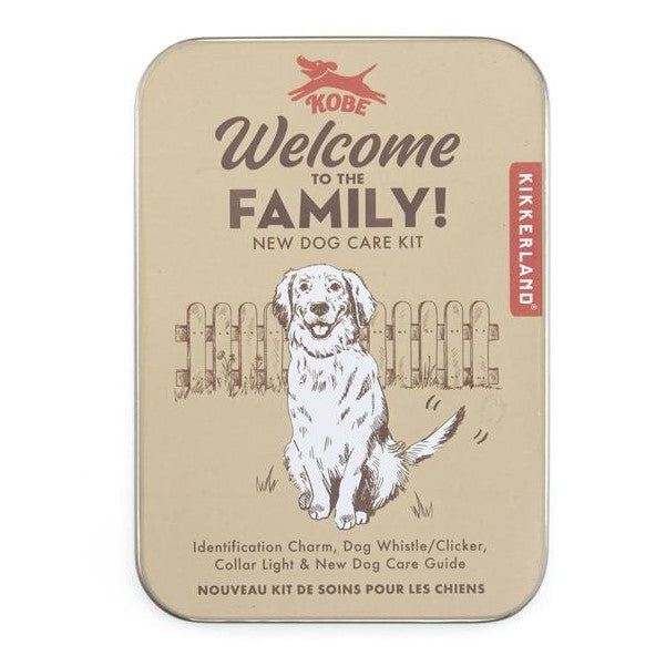 'Welcome To The Family' New Dog Care Kit Tin