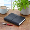 Buffalo Black Fairtrade Leather Journal with Elastic Tie