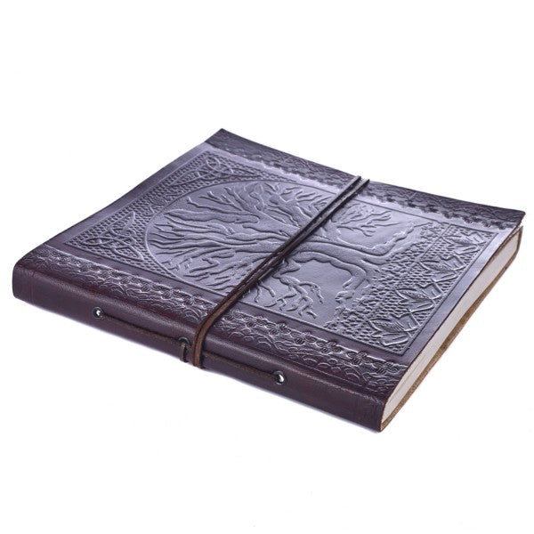 Handmade Leather Journal - Medium no background