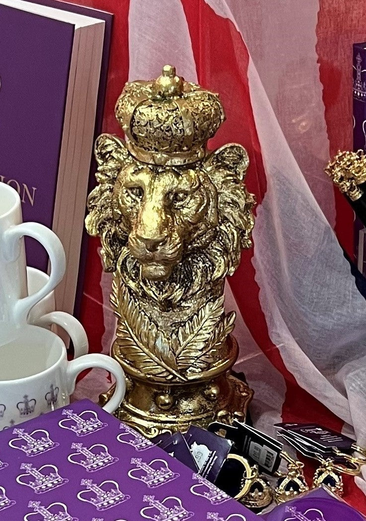 Gold Lion Statuette