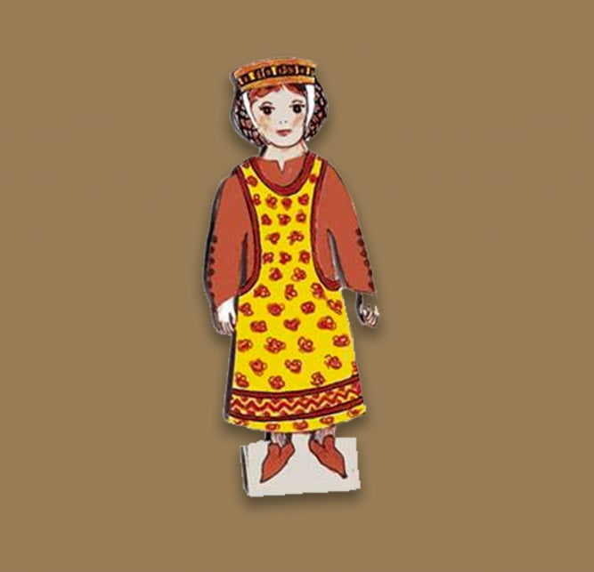 Medieval Paper History Cut-Out Doll