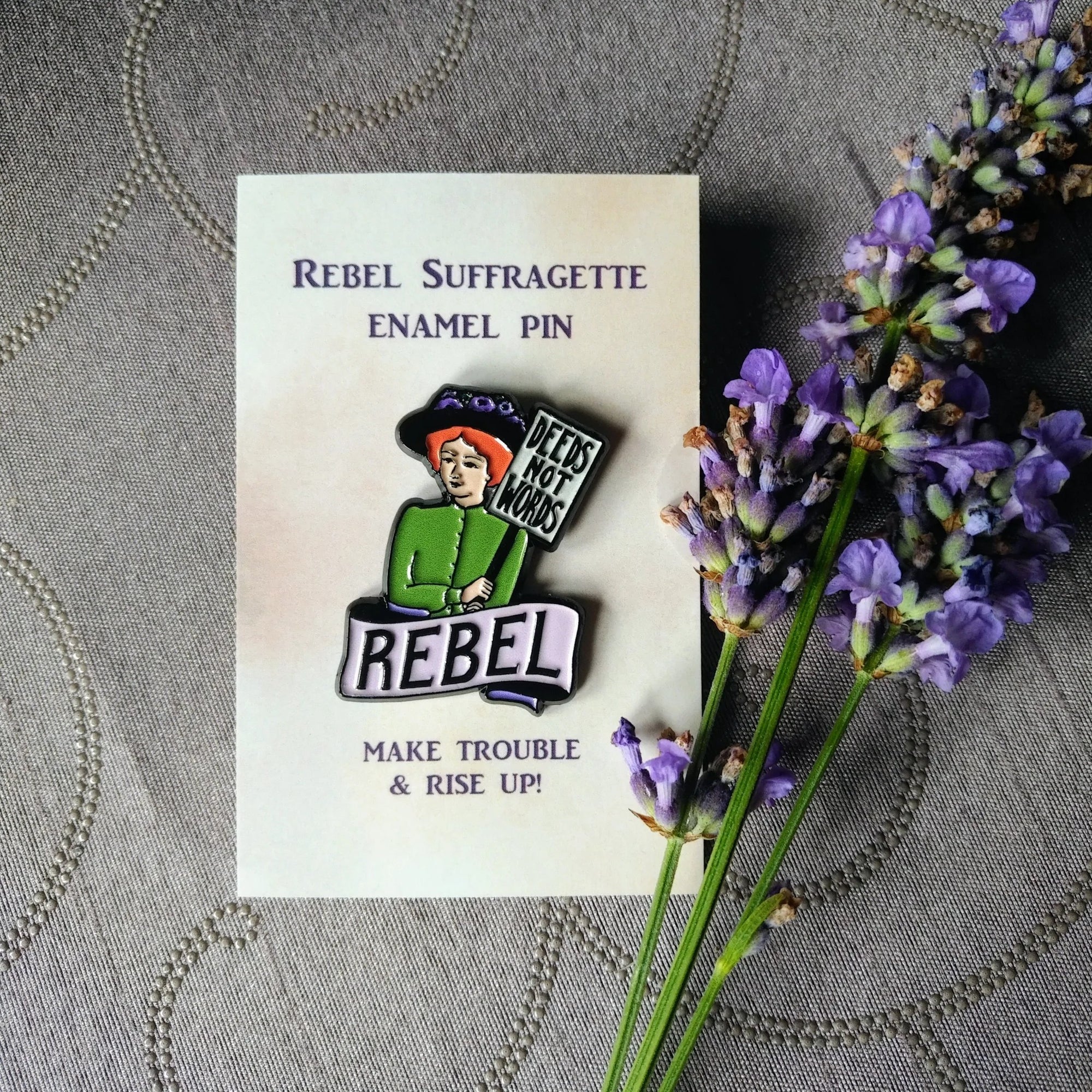 Rebel Pin Badge on Backing Card