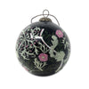 &#39;Pink Seaweed&#39; Morris &amp; Co. Hand-Painted Glass Bauble