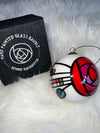 &#39;Rose&#39; Charles Rennie Mackintosh Hand-Painted Glass Bauble Boxed