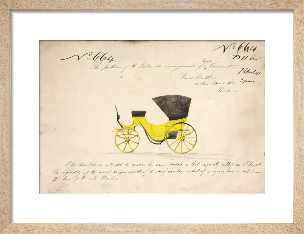 Design for a &#39;Royal Terrometer&#39;, a device for measuring the distance travelled by a carriage