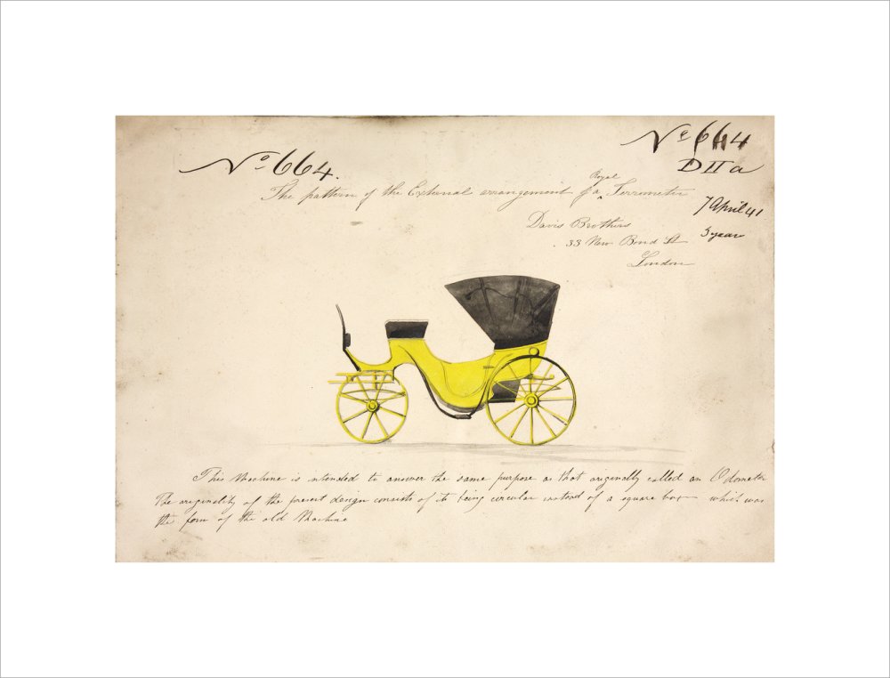 Design for a &#39;Royal Terrometer&#39;, a device for measuring the distance travelled by a carriage