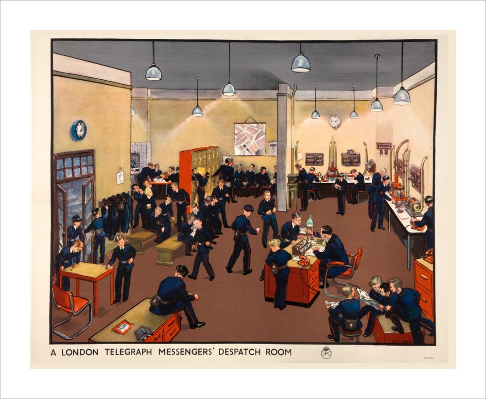 A London Telegraph Messengers&#39; Dispatch Room