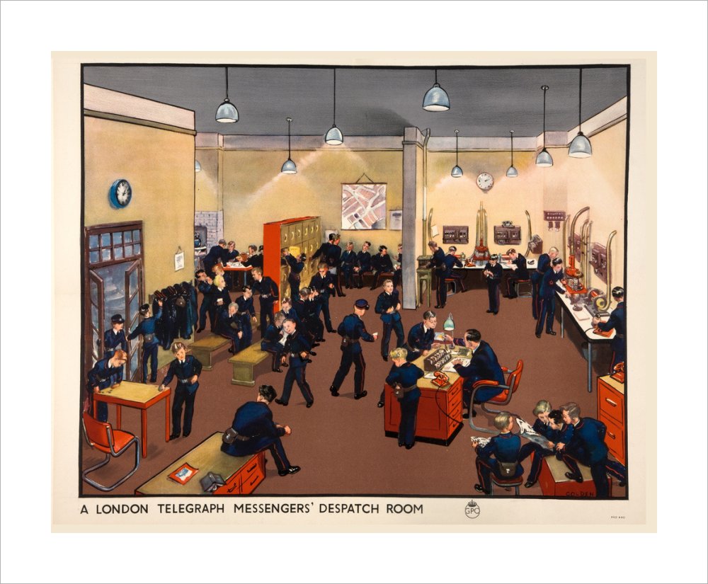 A London Telegraph Messengers&#39; Dispatch Room