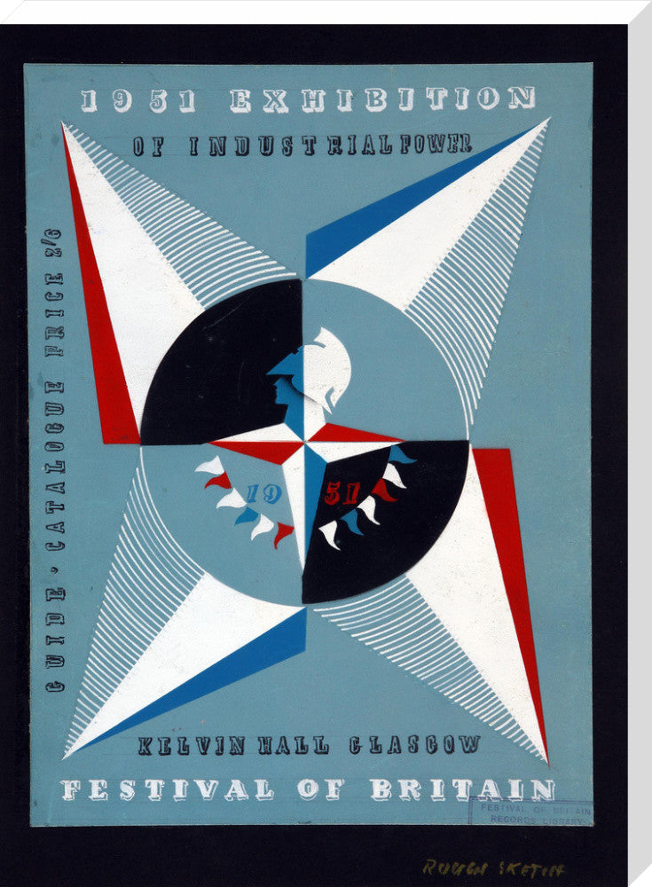 Festival of Britain 1951, Catalogue Cover Art for the Exhibition of Industrial Power, Kelvin Hall, Glasgow