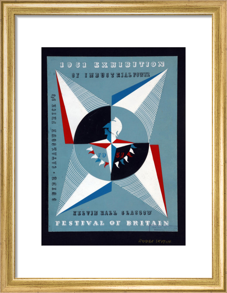 Festival of Britain 1951, Catalogue Cover Art for the Exhibition of Industrial Power, Kelvin Hall, Glasgow