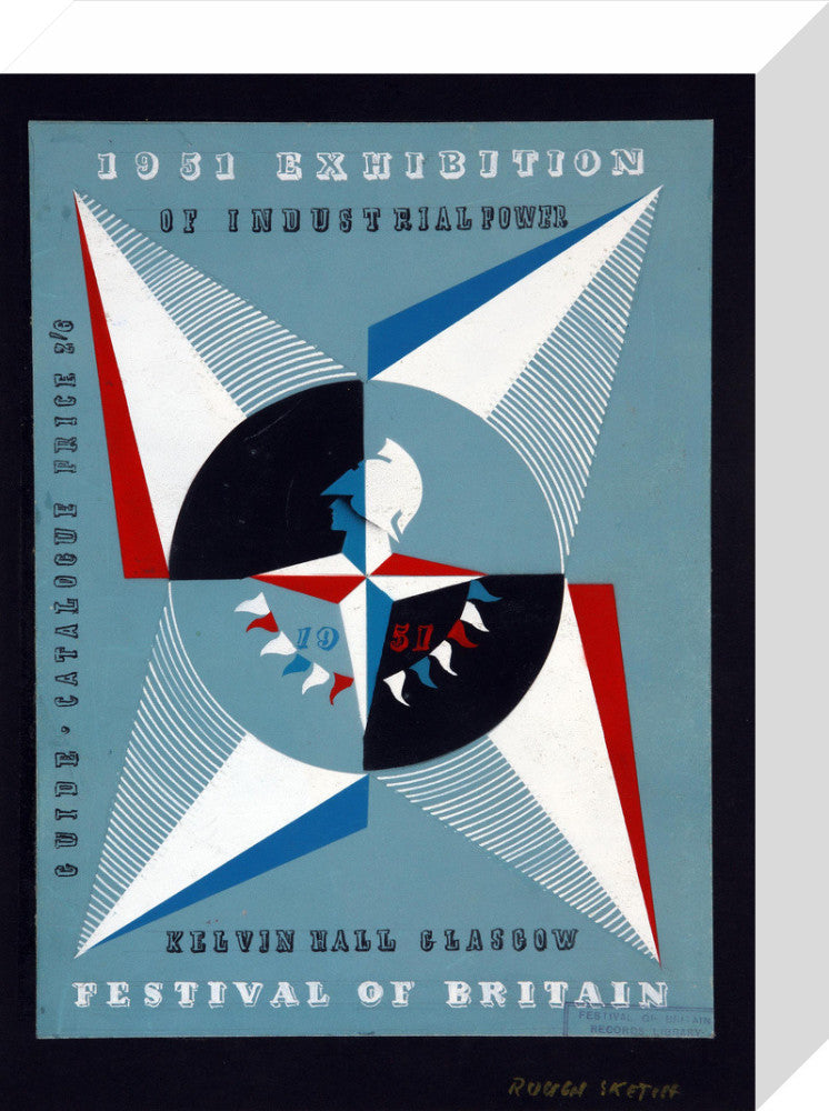 Festival of Britain 1951, Catalogue Cover Art for the Exhibition of Industrial Power, Kelvin Hall, Glasgow