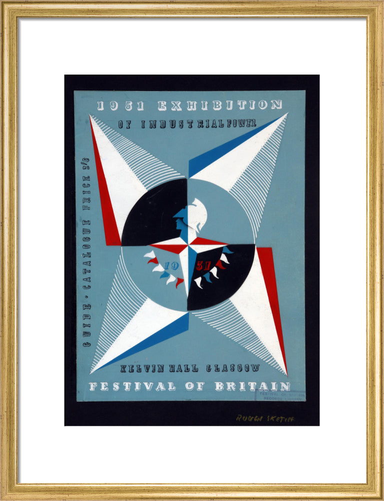 Festival of Britain 1951, Catalogue Cover Art for the Exhibition of Industrial Power, Kelvin Hall, Glasgow
